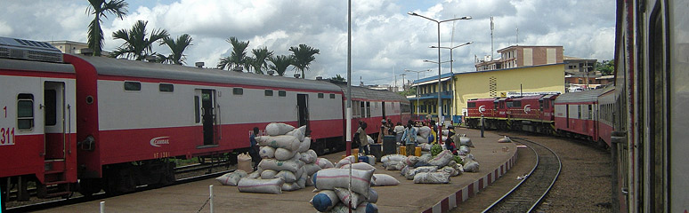 Yaounde station with trains to Douala