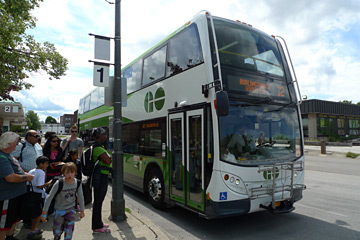 GO Transit bus from Burlington station to Niagara Falls