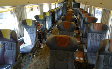 VIA Rail business class seats