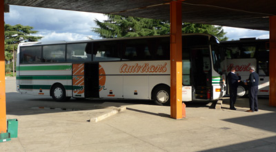 Bus at Porec bus station