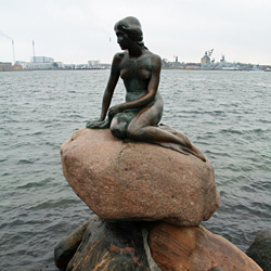 The Little Mermaind, Copenhagen.  Easy to reach by train & ferry!