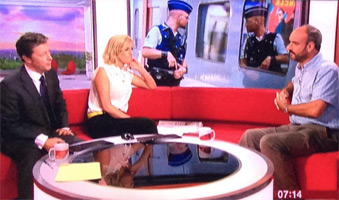 Man in Seat61 on BBC Breakfast TV
