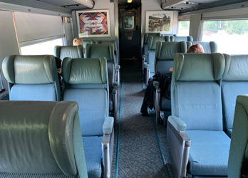 Economy class seats on VIA Rail's 'Canadian'