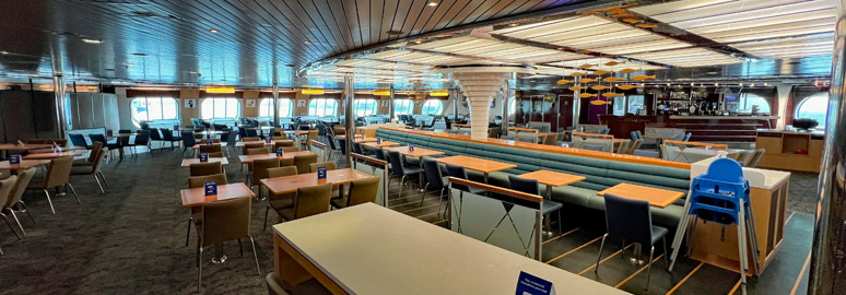 Restaurant on the Stena Line ferry to Holland