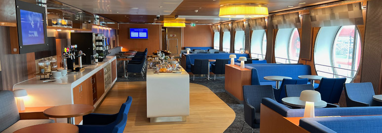 Stena Plus lounge on the ferry to Hoek van Holland